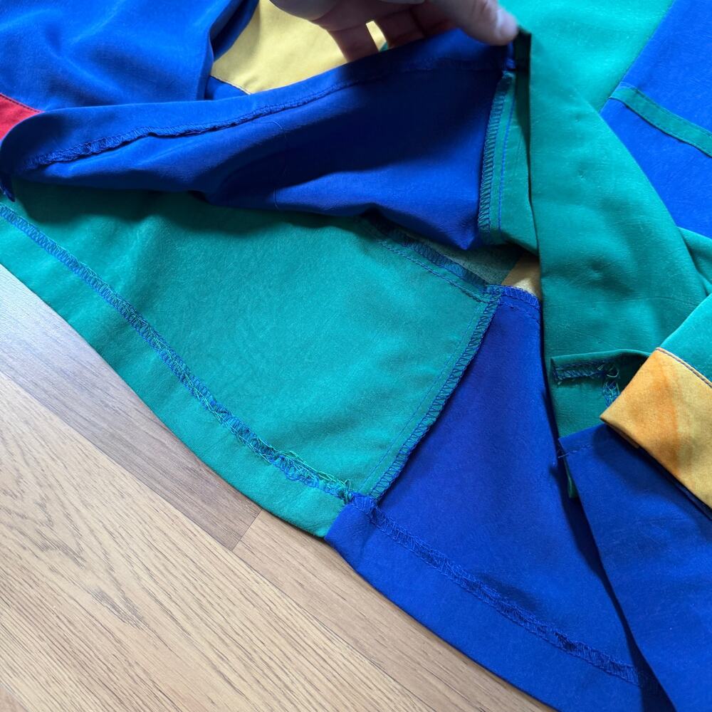 Women's Vintage 90's City Girl Nancy Bolen Green Colorablock 2-Piece Set Sz 8 - Picture 3 of 15